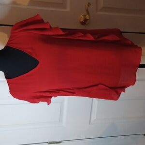 T2-👌  Liz Claiborne Red Polyester Top - sz M